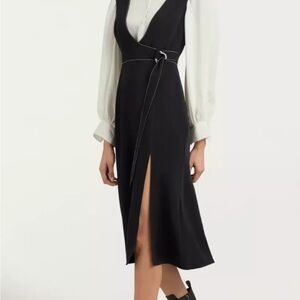 NWT Cinq a Sept Ambre Bishop-Sleeve Midi Dress Size 4 ($495)